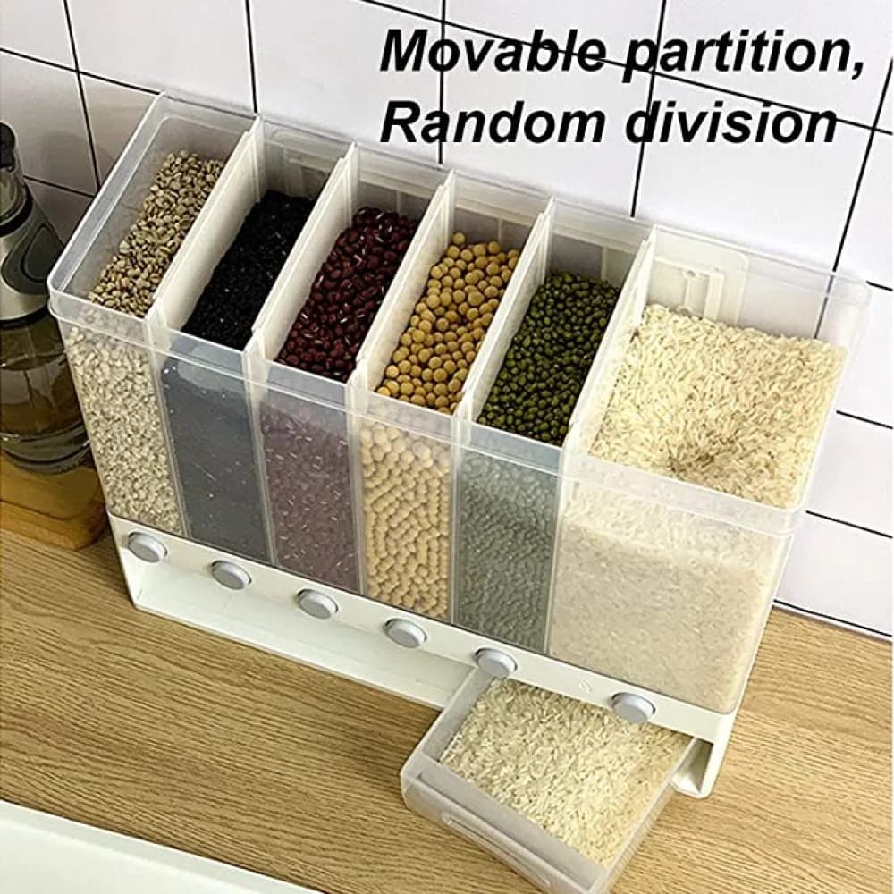 Wall-mounted Grains Food Dispenser White 40x17x24.5cm alternate view