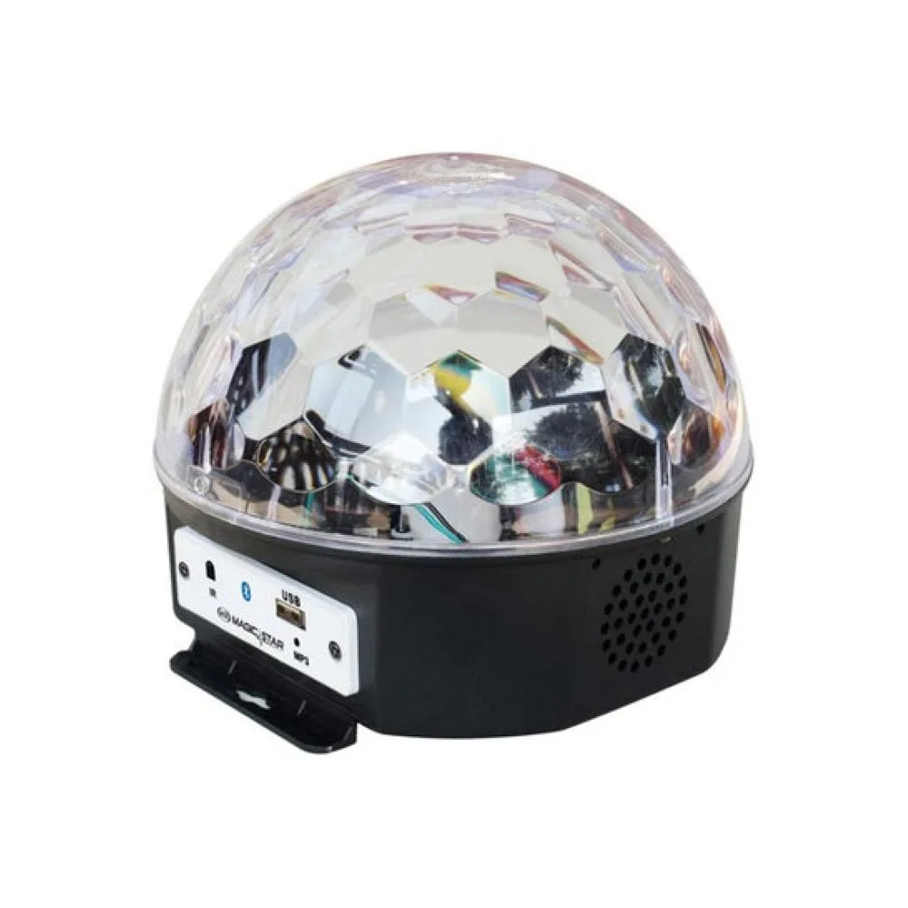 2-In-1 Led Bluetooth Speaker Crystal Magic Ball Light With Accessory Multicolour 7cm