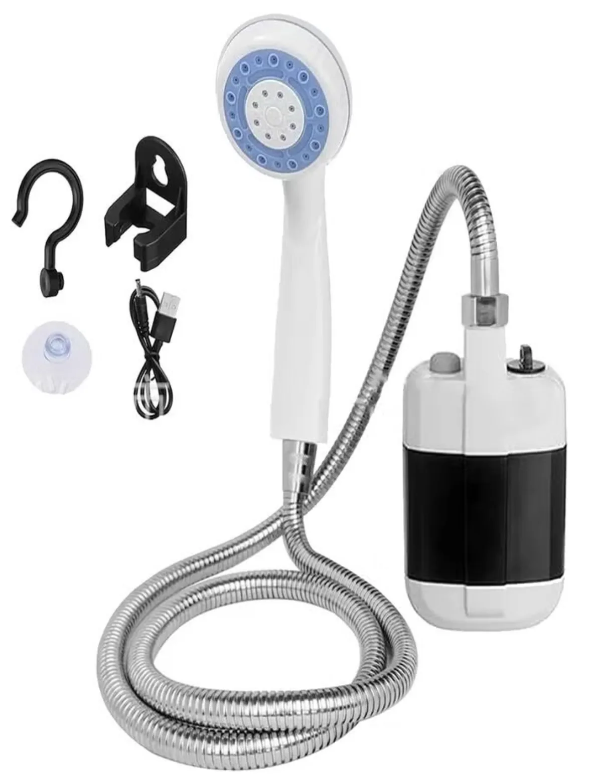 Portable Handheld Camping Shower – Rechargeable Outdoor Electric Shower Pump – USB Powered Water Pump for Camping, Car Washing, Pet Bathing & Gardening – Compact Travel Shower System