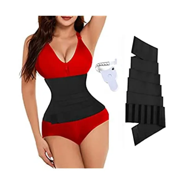 Adjustable Waist Trainer for Women,Slimming Belt with Tummy Sauna Bandage Wrap, Waist Trimmer Belt Belly Body Shaper Compression Wrap, Plus Size Corset Waist Trainer for Women and Men alternate view