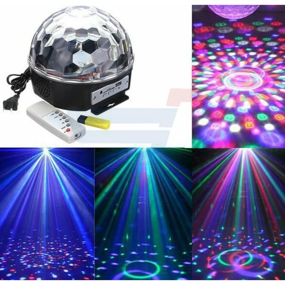 2-In-1 Led Bluetooth Speaker Crystal Magic Ball Light With Accessory Multicolour 7cm alternate view